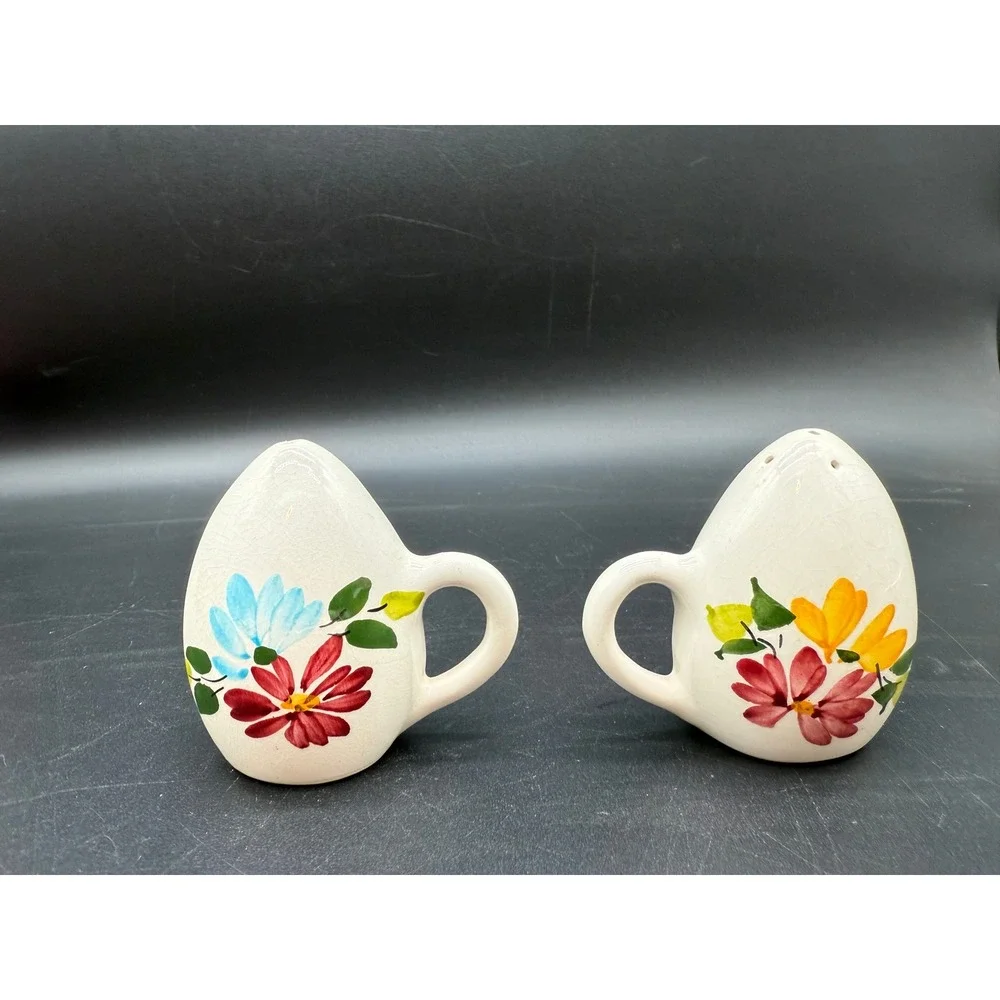Aynsley Floral‎ Salt Pepper Shakers Made in England Vintage Cottagecore Kitchen